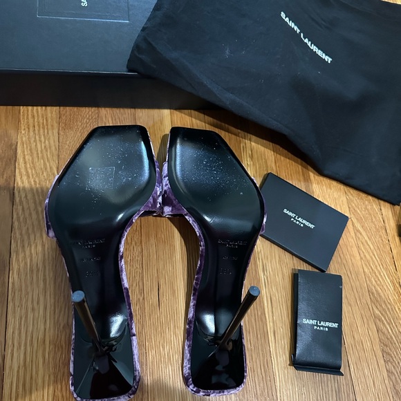 Saint Laurent Baliqua 105 Velvet purple Sandal size 39.5. Brand new - Picture 3 of 9